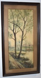 WOODLAND SCENE WATERCOLOR PAINTINGS