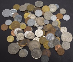 BAG LOT FOREIGN COINS