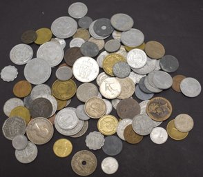 BAG LOT FOREIGN COINS
