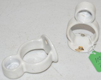 PR. WIHTE ENAMEL TOWEL RACK BRACKECTS