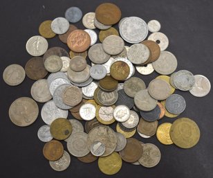 BAG LOT FOREIGN COINS