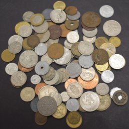 BAG LOT FOREIGN COINS