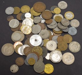 BAG LOT FOREIGN COINS