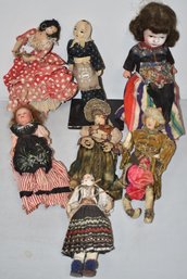 LOT VINTAGE CLOTH & COMPOSITION DOLLS