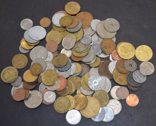 BAG LOT FOREIGN COINS