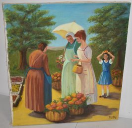 M. CUTLER OIL ON CANVAS PAINTING