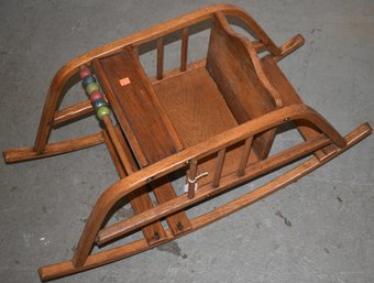 VINTAGE CHILDS HAPPY LAND WOODEN ROCKER