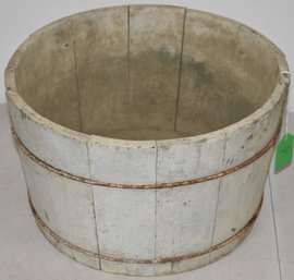 VINTAGE PAINTED WOODEN BUCKET