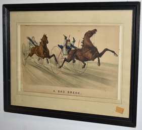 FRAMED CURRIER & IVES LITHOGRAPH