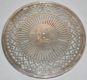 6' STERLING OVERLAY GLASS TRIVET