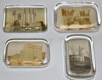 LOT (4) VINTAGE GLASS PAPERWEIGHTS