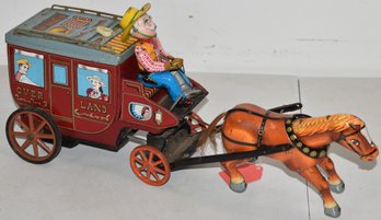 CRAGSTAN TIN LITHO OVERLAND STAGE COACH
