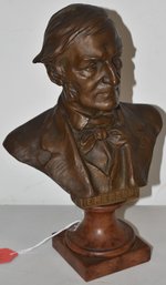 11 1/4' H. MULLER BRONZE BUST OF EMERSON
