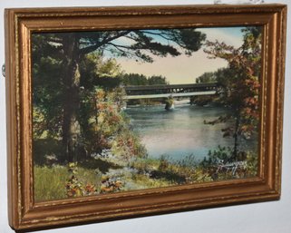SM. SAWYER PRINT CONWAY COVERED BRIDGE