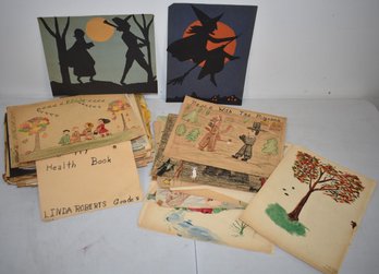 LOT OF VINTAGE CHILDRENS ARTWORK BY LINDA ROBERTS