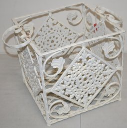 PAINTED CAST IRON BASKET