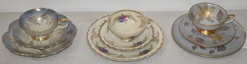 LOT (3) BAVARIAN CHINA CUPS & SAUCERS