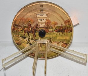 VINTAGE TIE RACK W/ HUNTING SCENE