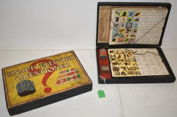 (2) VINTAGE KNAPP ELECTRIC QUESTIONEER GAMES