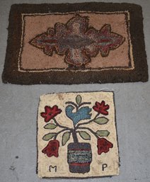(2) FOLKY HOOKED MATTS