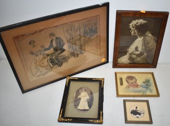 LOT (5) FRAMED ART PC'S