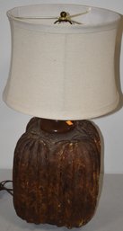 EARTHENWARE TABLE LAMP W/ SHADE