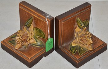 PR. ROSEVILLE POTTERY BOOKENDS