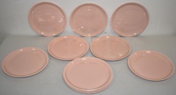 SET (10) 10' PINK HOMER LAUGHLIN PLATES