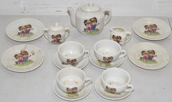 15 PC. JAPANESE CHILDS PORC. TEA SET