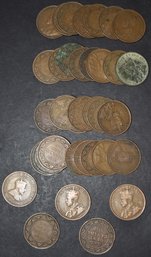 (35) MISC CANADIAN LARGE CENTS