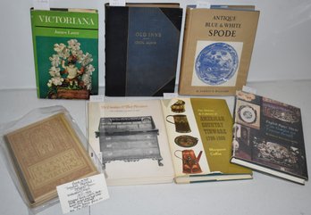 (7) BOOKS ON ANTIQUES, OLD INNS & DECORATIVE DESGN