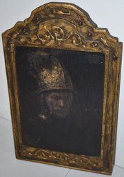 REMBRANDT LITHO ON WOOD PANEL