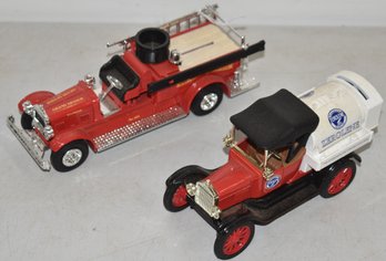(2) EARTL TOY TRUCK BANKS