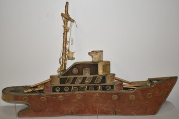 VINTAGE VELVET SHIP MODEL