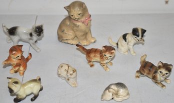 (9) COLELCTIBLE CAT FIGURES