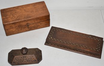 (3) VINTAGE DESK ITEMS