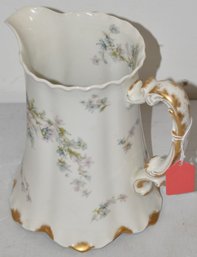 8 1/4' PITCHER W/ FLORAL DECORATION