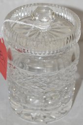 WATERFORD CUT CRYSTAL CONDIMENT JAR