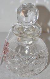 CUT GLASS COLOGNE BOTTLE W/ STOPPER