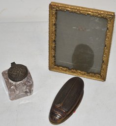 (3) VINTAGE DECORATIVE DESK ITEMS