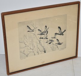 RICHARD W. BISHOP DRYPOINT ETCHING