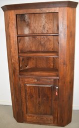 PRIMATIVE PINE 1 PC CORNER CUPBOARD