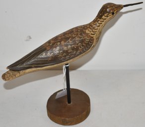 CARVED & PAINTED SHOREBIRD