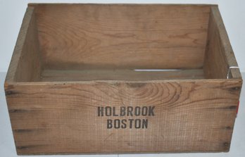 VINTAGE ADVERTISING WOODEN CRATE