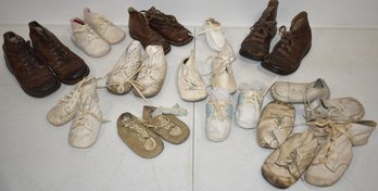 (12) PR. VINTAGE LEATHER BABY SHOES