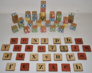 VINTAGE WOODEN CHILDRENS BLOCKS