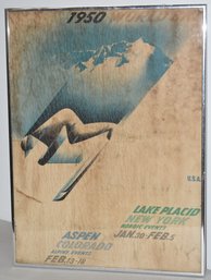 VINTAGE FRAMED SKI POSTER