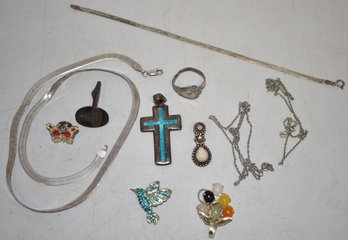 TRAY LOT STERLING JEWELRY