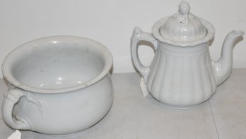 2 PC'S WHITE IRONSTONE