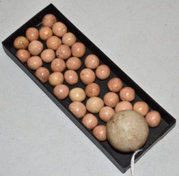 (36) CLAY MARBLES